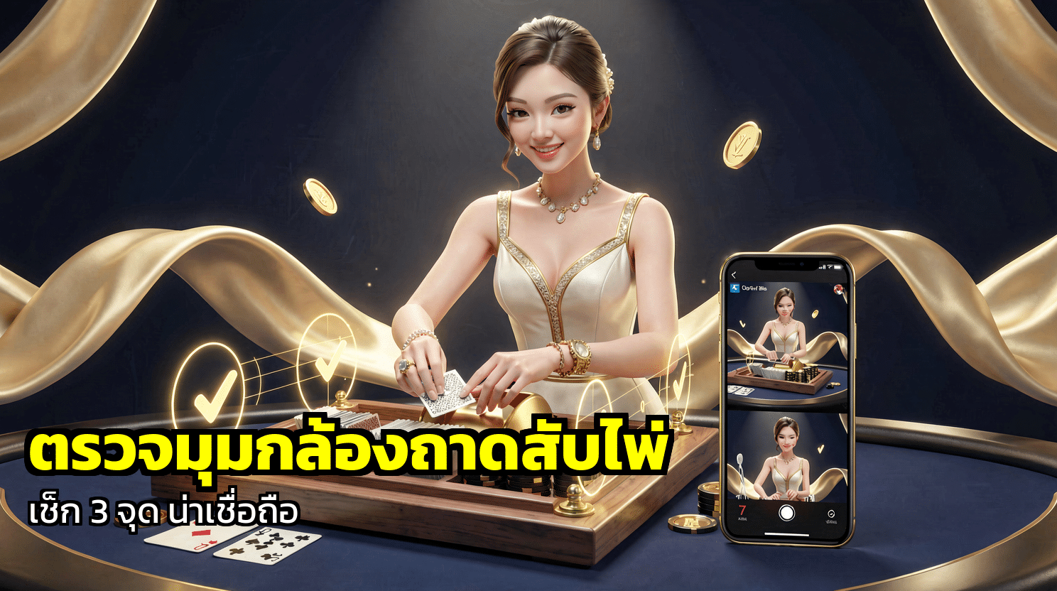 ตรวจมุมกล้องถาดสับไพ่
